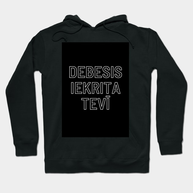 Debesis iekrita Tevī - Latvian Hoodie by LukjanovArt